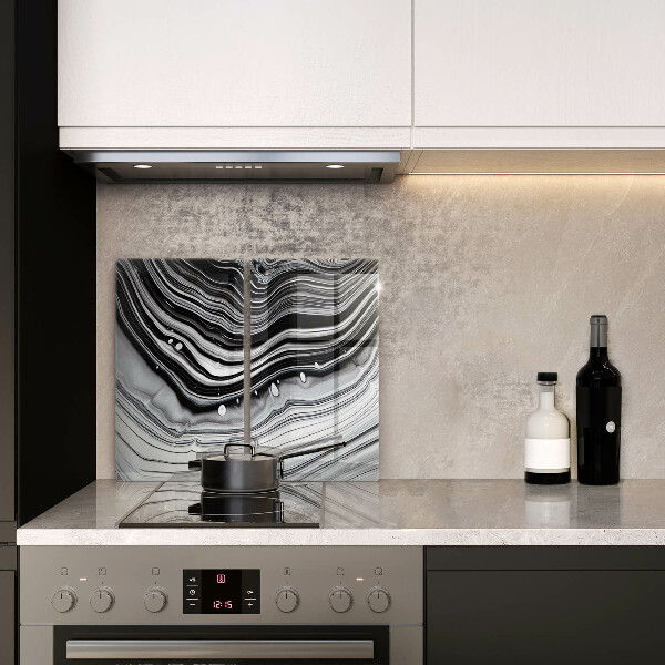 Sklo za varnú dosku Atramentová abstrakcia