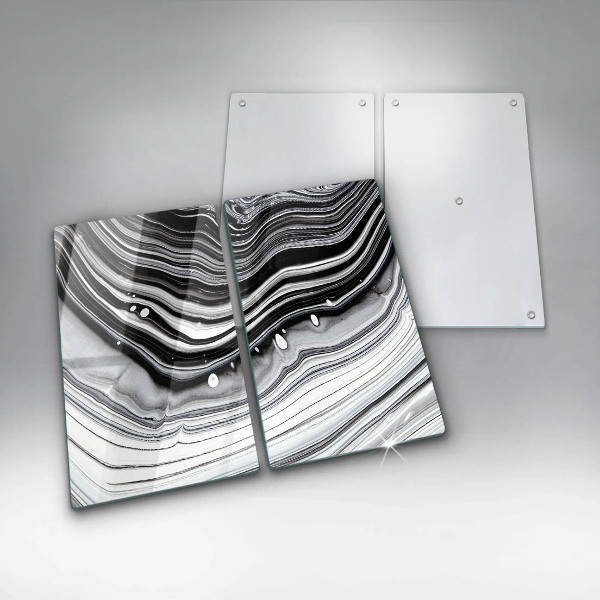 Sklo za varnú dosku Atramentová abstrakcia