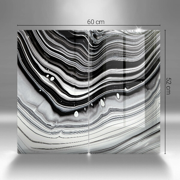 Sklo za varnú dosku Atramentová abstrakcia