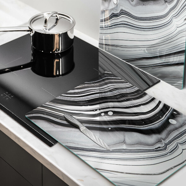 Sklo za varnú dosku Atramentová abstrakcia