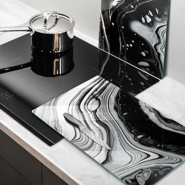 Sklo za varnú dosku Atramentová abstrakcia