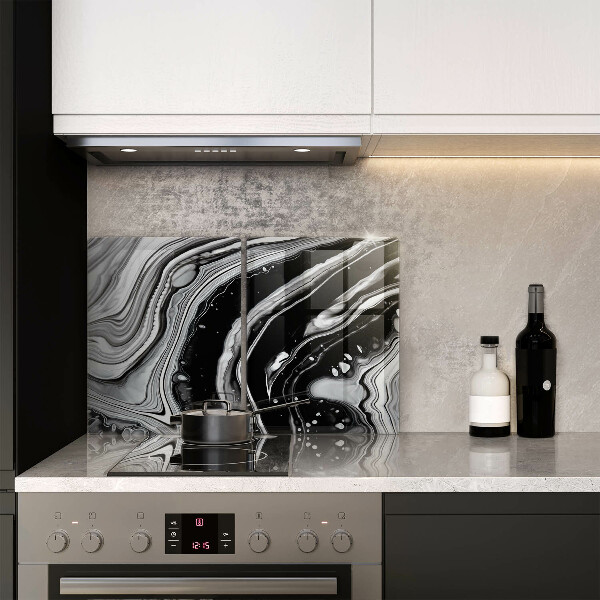 Sklo za varnú dosku Atramentová abstrakcia