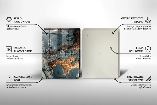 Sklo za varnú dosku Zlatá skalná štruktúra