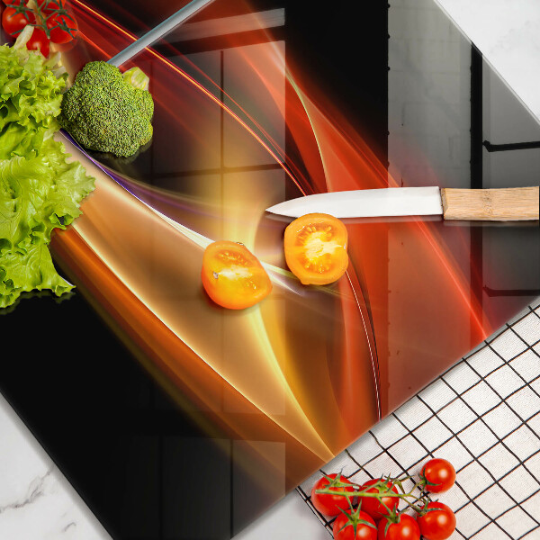 Sklo za varnú dosku Abstraktný dym a svetlo