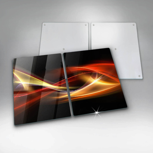 Sklo za varnú dosku Abstraktný dym a svetlo