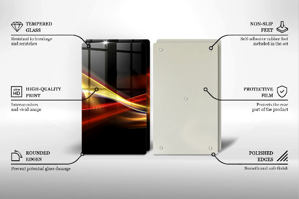 Sklo za varnú dosku Abstraktný dym a svetlo