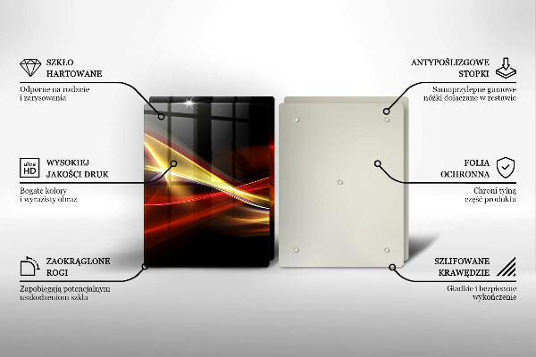 Sklo za varnú dosku Abstraktný dym a svetlo