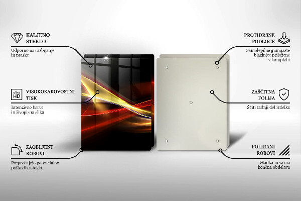 Sklo za varnú dosku Abstraktný dym a svetlo