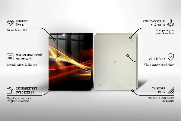 Sklo za varnú dosku Abstraktný dym a svetlo