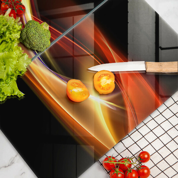 Sklo za varnú dosku Abstraktný dym a svetlo