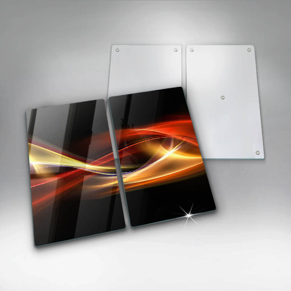 Sklo za varnú dosku Abstraktný dym a svetlo