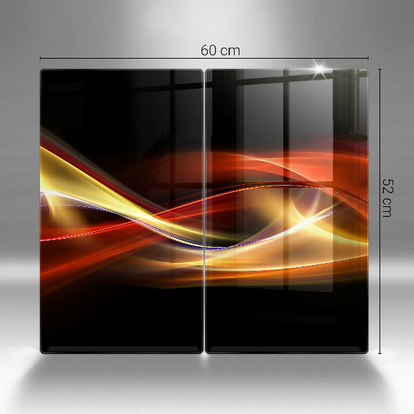 Sklo za varnú dosku Abstraktný dym a svetlo