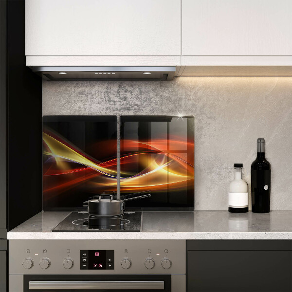 Sklo za varnú dosku Abstraktný dym a svetlo