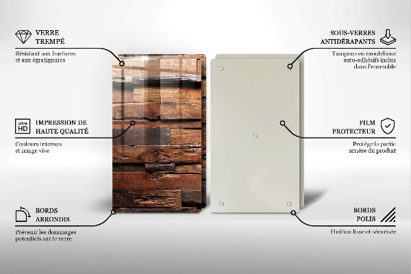 Sklo za varnú dosku Dekoratívne drevené dosky