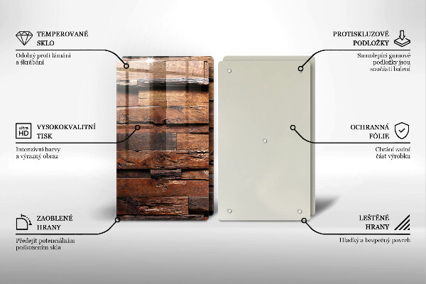 Sklo za varnú dosku Dekoratívne drevené dosky