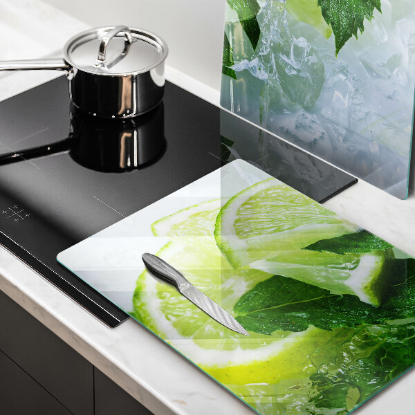 Sklo za varnú dosku Limetková mäta a ľad
