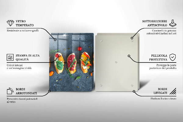 Sklo za varnú dosku Farebné sendviče