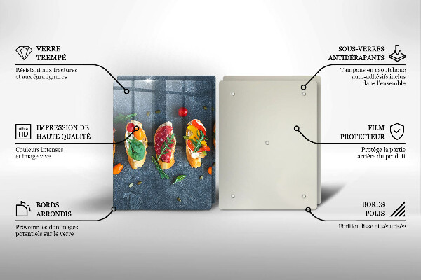 Sklo za varnú dosku Farebné sendviče