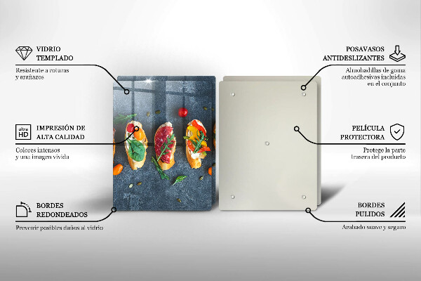 Sklo za varnú dosku Farebné sendviče