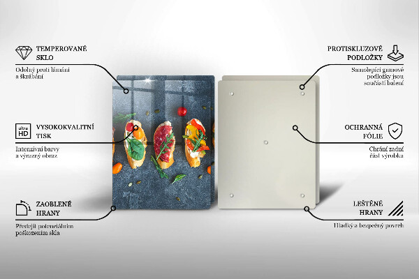 Sklo za varnú dosku Farebné sendviče