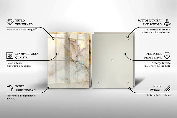 Sklo za varnú dosku Textúra mramoru so zlatom