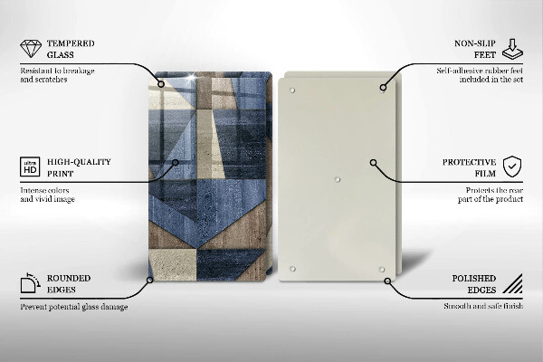 Sklo za varnú dosku Geometrická abstrakcia