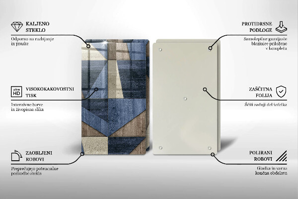 Sklo za varnú dosku Geometrická abstrakcia