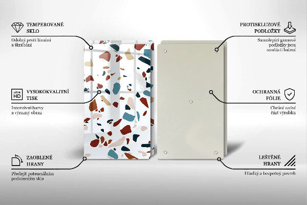 Sklo za varnú dosku Dekoratívny kameň