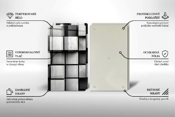 Sklo za varnú dosku 3D geometria pozadia