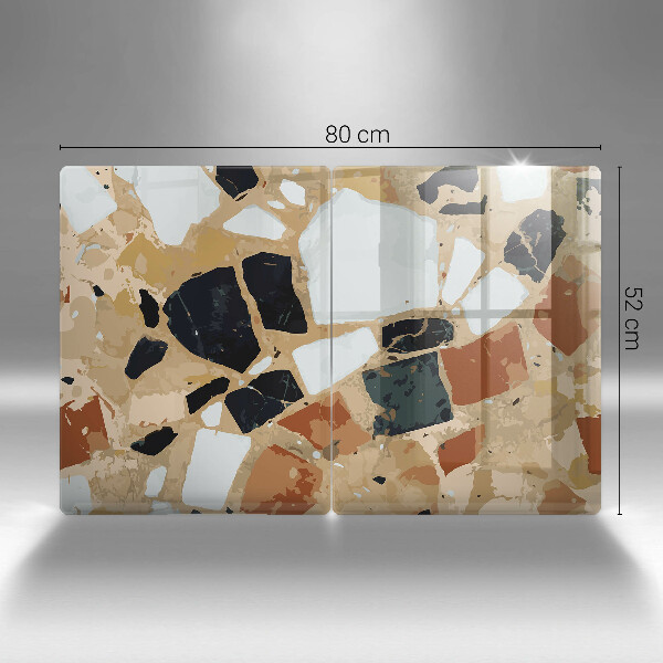 Sklo za varnú dosku Doska s dekoratívnymi kameňmi