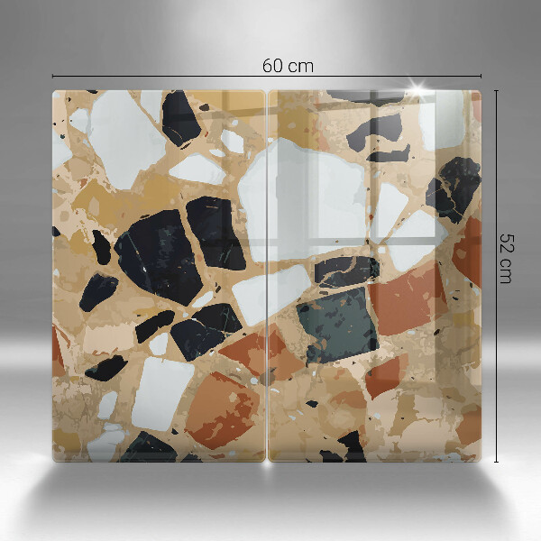 Sklo za varnú dosku Doska s dekoratívnymi kameňmi