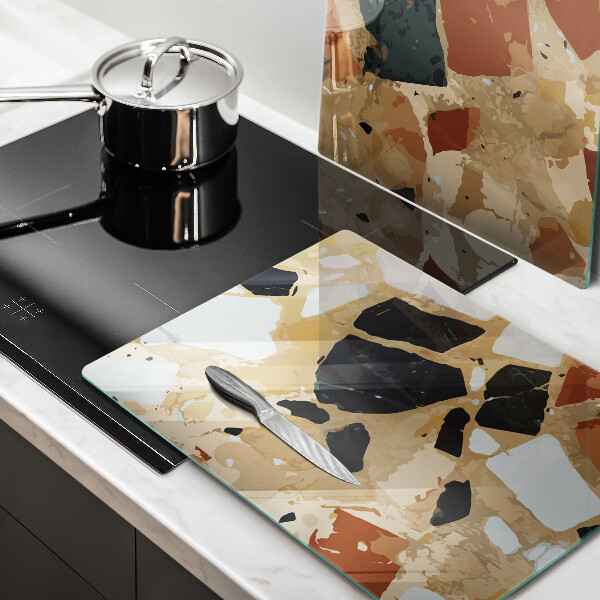 Sklo za varnú dosku Doska s dekoratívnymi kameňmi