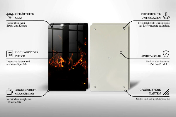 Sklo za varnú dosku Zapáľ živý plameň