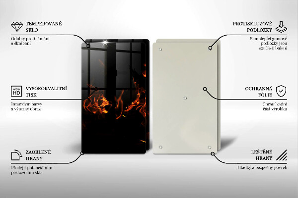 Sklo za varnú dosku Zapáľ živý plameň