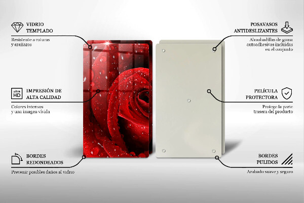 Sklo za varnú dosku Okvetné lístky ruží