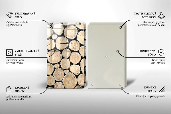 Sklo za varnú dosku Drevené kmene stromov