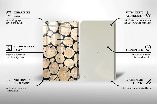 Sklo za varnú dosku Drevené kmene stromov