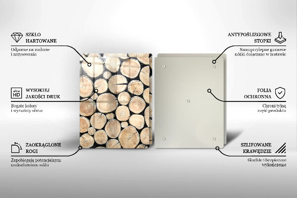 Sklo za varnú dosku Drevené kmene stromov