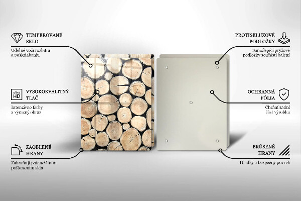 Sklo za varnú dosku Drevené kmene stromov