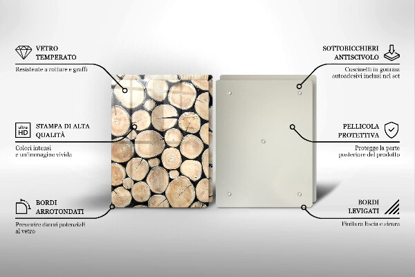 Sklo za varnú dosku Drevené kmene stromov