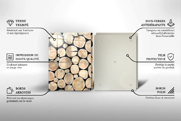 Sklo za varnú dosku Drevené kmene stromov