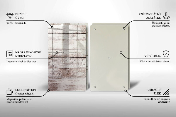 Sklo za varnú dosku Staré drevené dosky