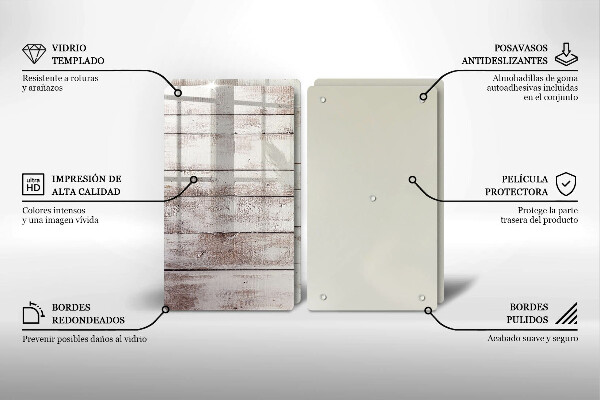 Sklo za varnú dosku Staré drevené dosky