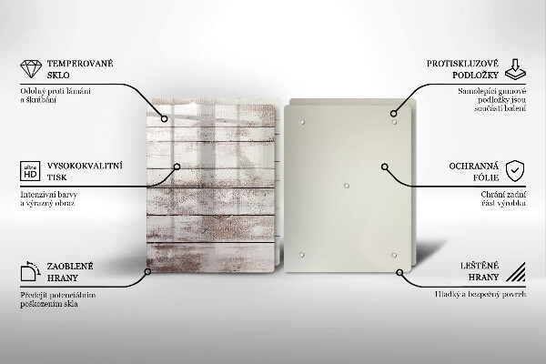 Sklo za varnú dosku Staré drevené dosky