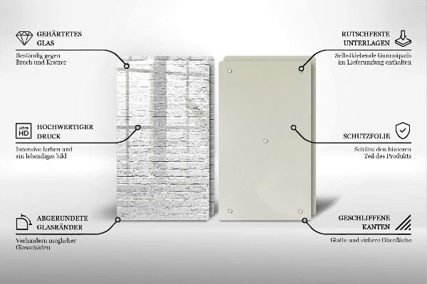 Sklo za varnú dosku Murovaná stena