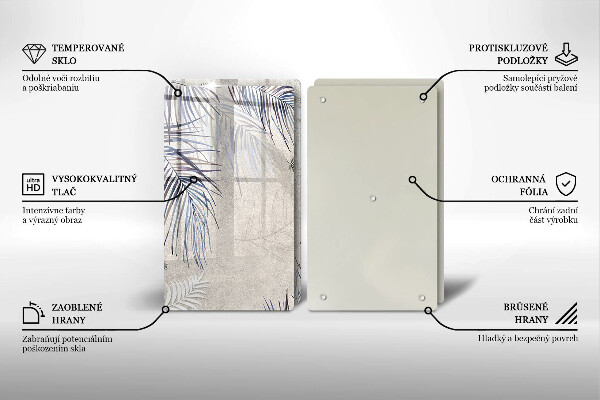 Sklo za varnú dosku Jemné listy