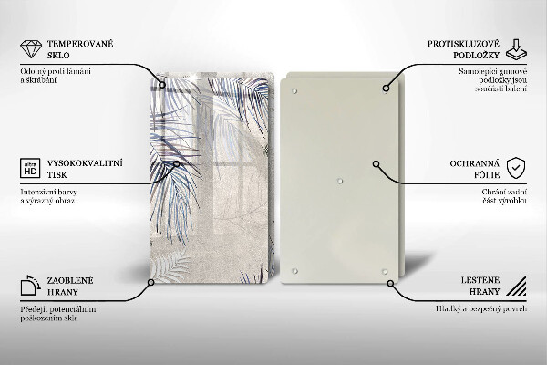 Sklo za varnú dosku Jemné listy