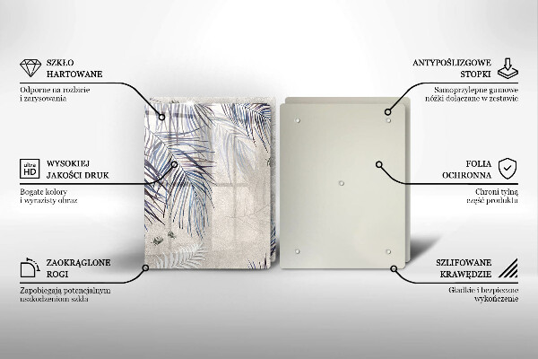 Sklo za varnú dosku Jemné listy