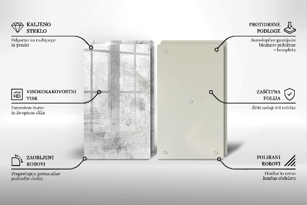 Sklo za varnú dosku Betónová textúra