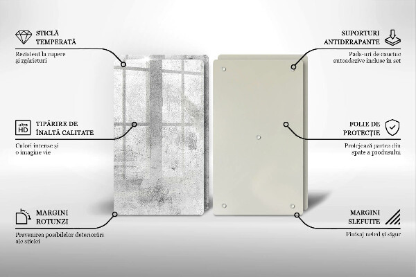 Sklo za varnú dosku Betónová textúra